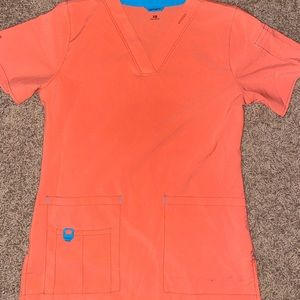 XS Coral Carhartt Scrub Top